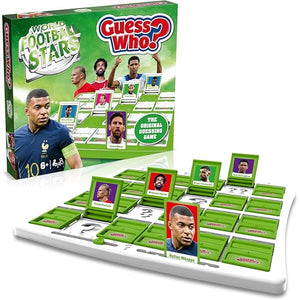 Winning Moves World Football Stars Guess Who? Board Game - Play with Messi, Ronaldo, Kane, Neymar, and More