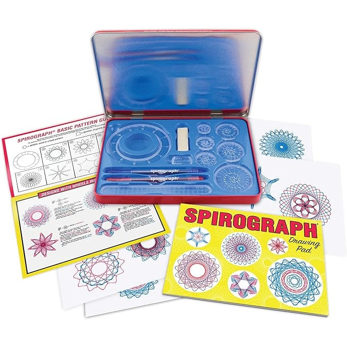 Spirograph Retro Collectors Tin – Classic Gear Design Art Set for Kids, Arts & Crafts Kit, Drawing and Creativity Tools, Ages 8+