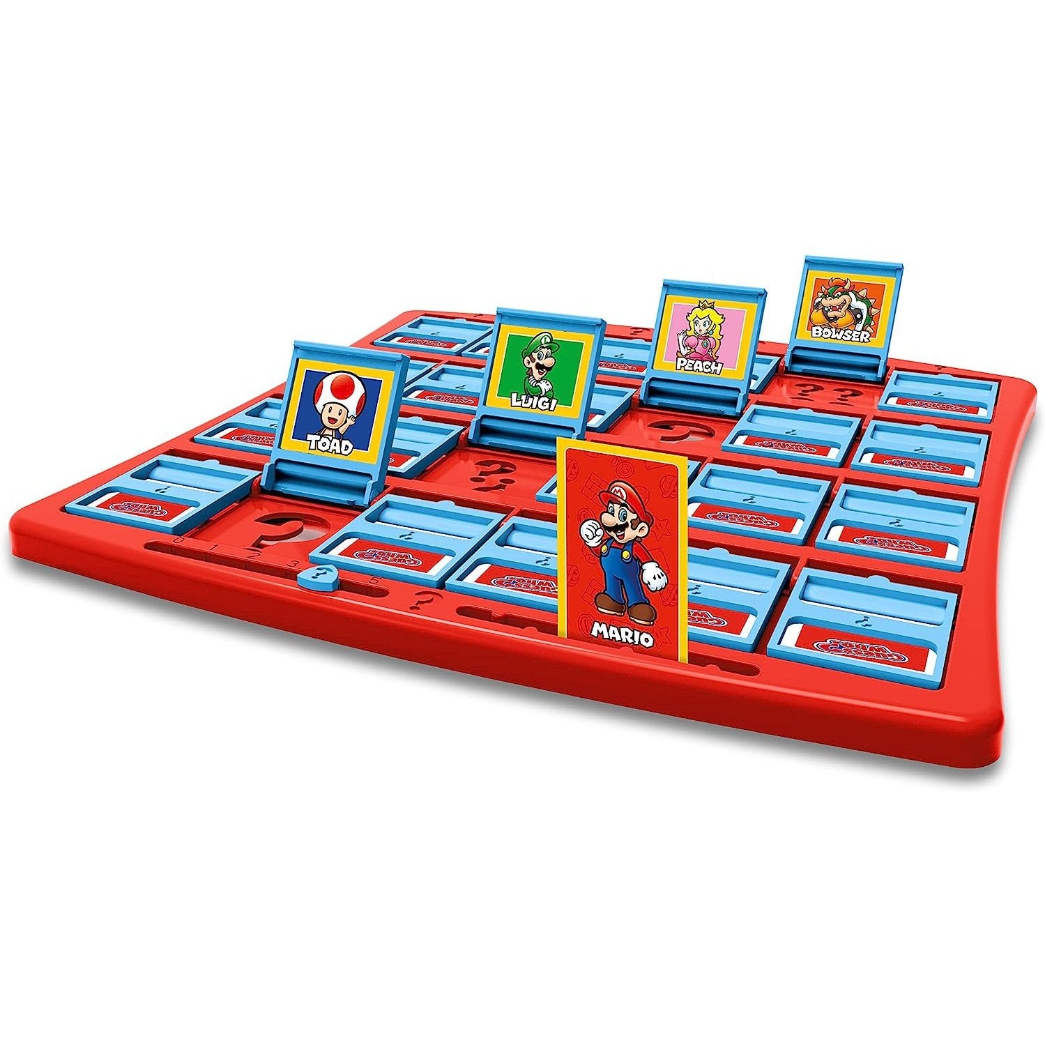 Winning Moves Super Mario Guess Who? Board Game, Play with Classic Nintendo Characters Including Mario, Luigi, Peach, Bowser, and Donkey Kong, Ages 6 and up, WM03076-EN1-6,Blue,Red