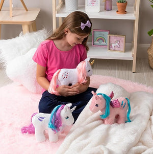 My Little Pony Unicorn and Pegasus Plush - Moondancer - Collector Plushie, Retro Stuffed Toy Animal, Kid, Toddler, Girl, boy, Mom, Birthday, Ages 3+