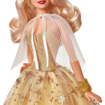 2023 Holiday Barbie Doll, Seasonal Collector Gift, Barbie Signature, Golden Gown and Displayable Packaging, Blond Hair