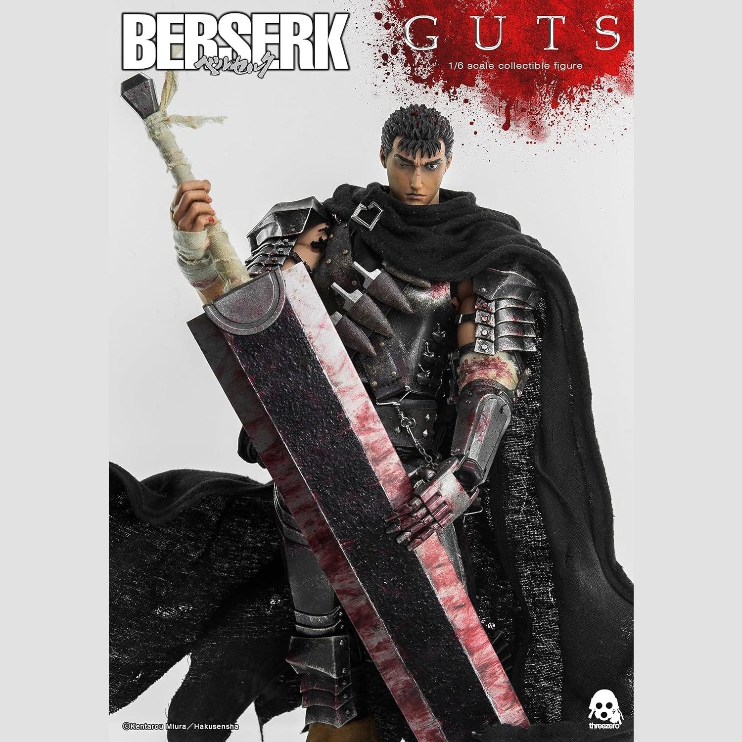 Berserk Guts Black Swordsman 1:6 Scale Action Figure Threezero