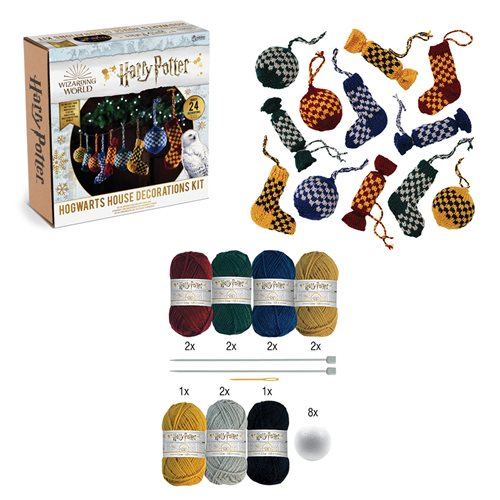 Harry Potter Wizarding World Collection Hogwarts House Christmas Decoration Knitting Kit