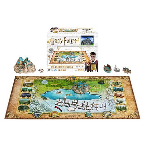 Harry Potter Wizarding World of Hogwarts and Hogsmead 4D Puzzle