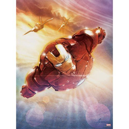 Iron Man Direct Flight by Adam Schickling Lithograph Art Print