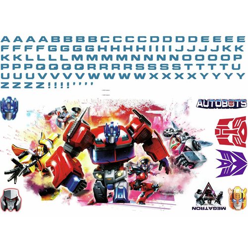 Transformers Giant Peel and Stick Wall Decals with Alphabet