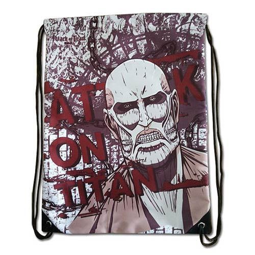 Attack on Titan Colossal Titan Red Drawstring Bag