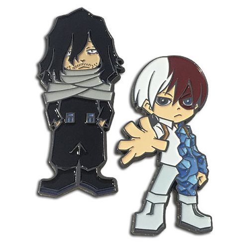 My Hero Academia Shoto and Aizawa Pins 2-Pack