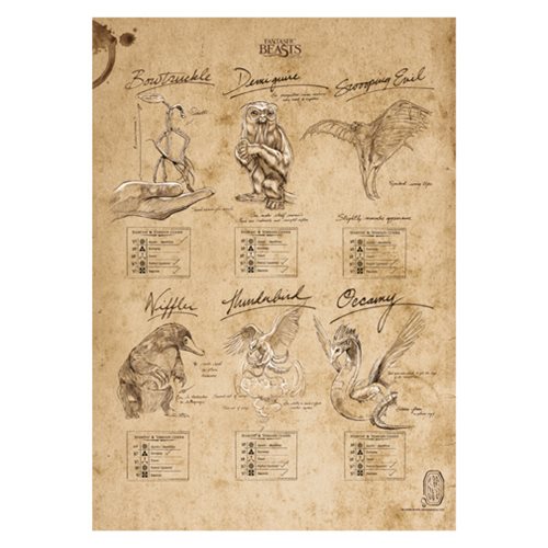 Fantastic Beasts and Where to Find Them Beasts Sketchbook MightyPrint Wall Art Print