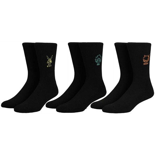 My Hero Academia Embroidered Crew Sock Set of 3