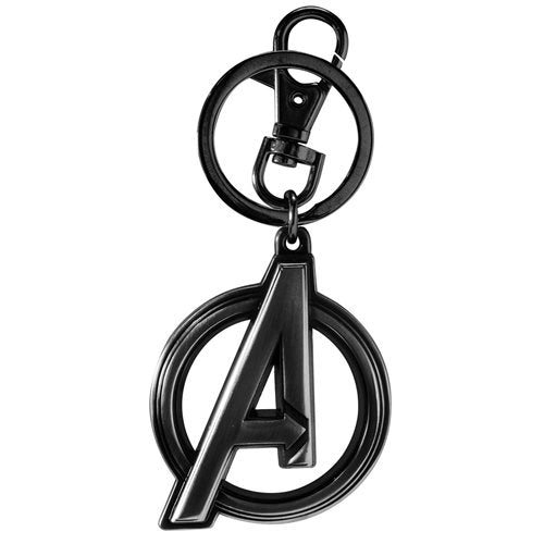 Black Widow Avengers Logo Pewter Key Ring