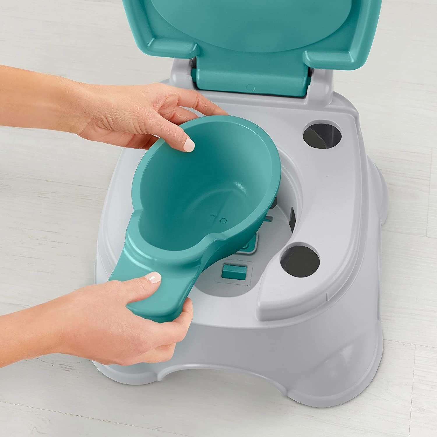 Fisher-Price 3 in 1 Potty Training Toilet Ring and Stepstool Simple Cleaning Ergonomic