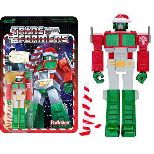 Transformers Optimus Prime Santa 3 3/4-Inch ReAction Figure