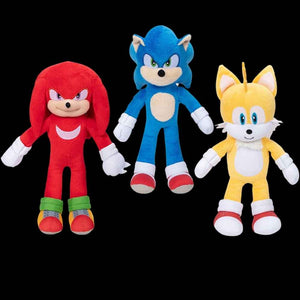 Sonic the Hedgehog 2 Movie 9-Inch Plush Figure Collection Sonic Tails Knuckles Jakks Pacific