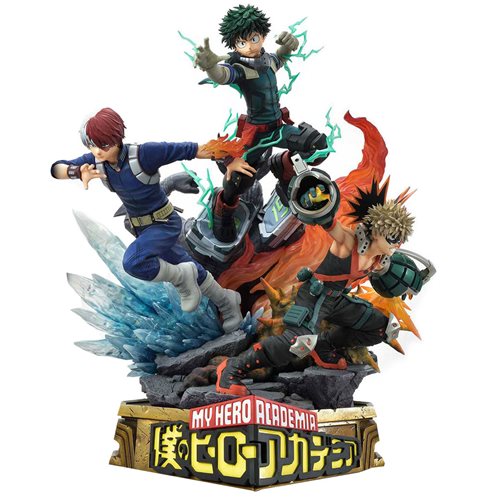 My Hero Academia Midoriya, Bakugo, and Todoroki Deluxe Bonus Edition Premium Masterline 1:4 Scale Statue