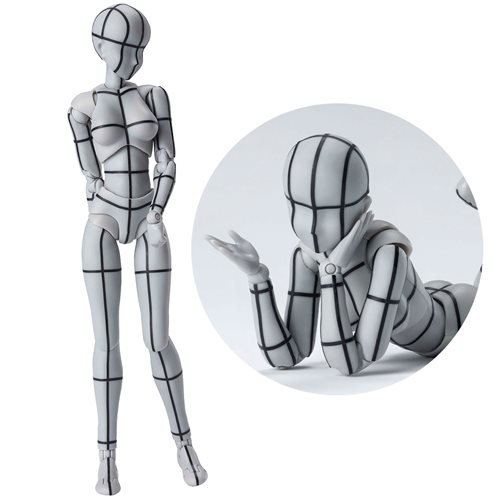 Female Body Chan Wireframe Gray Color Ver. S.H.Figuarts Action Figure