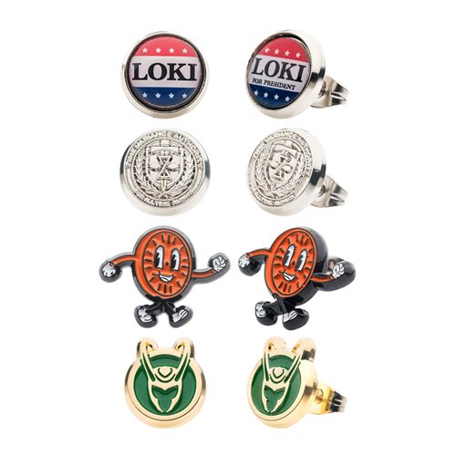 Loki Earrings Studs 4-Pack