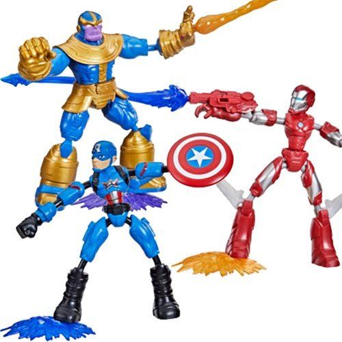 Avengers Bend Flex Iron Man Captain America Thanos Figures