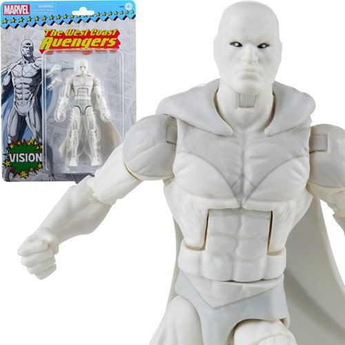 Marvel Legends The West Coast Avengers Retro Vision (White) 6-Inch Action Figure, Not Mint