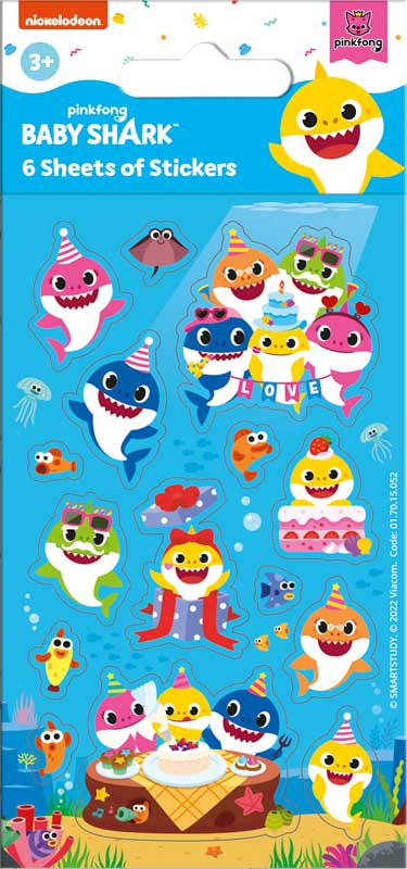 BABY SHARK PARTY - 6 SHEETS