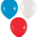 BALLOONS 23CM RED WHITE AND BLUE