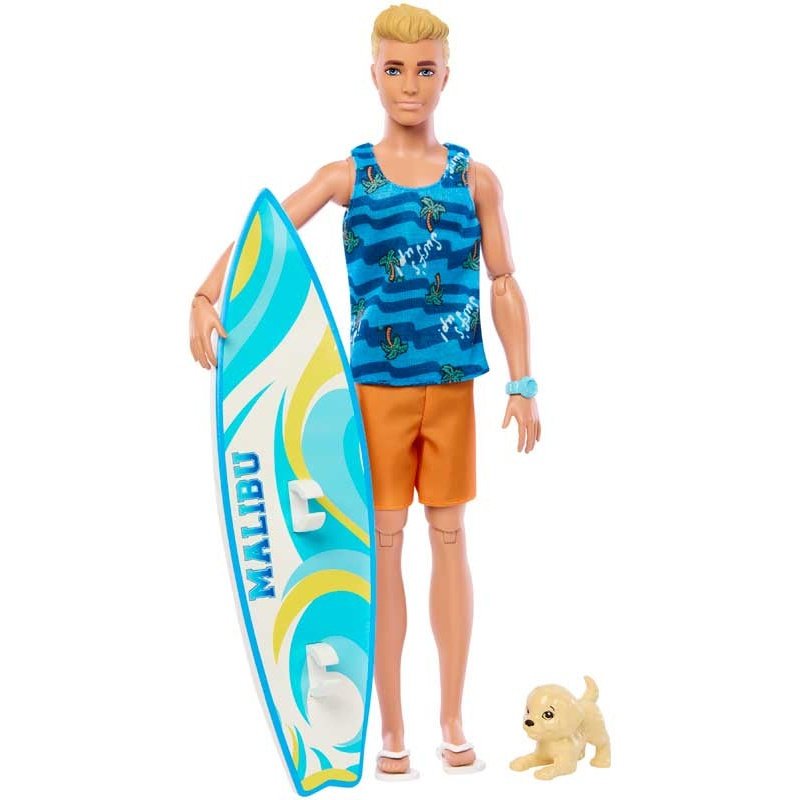 BARBIE MOVIE DELUXE KEN AND SURFBOARD