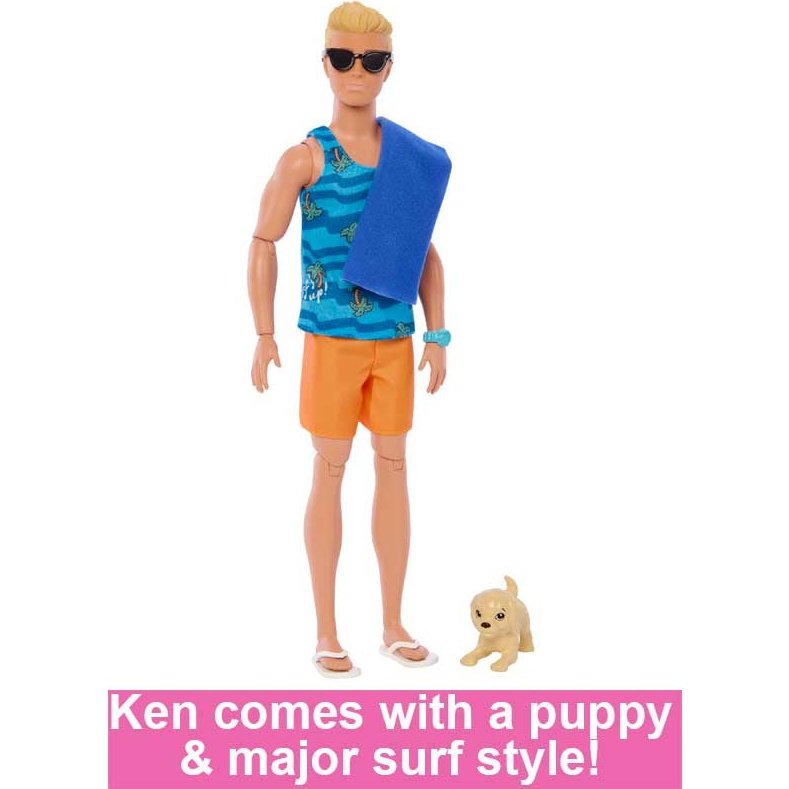 BARBIE MOVIE DELUXE KEN AND SURFBOARD