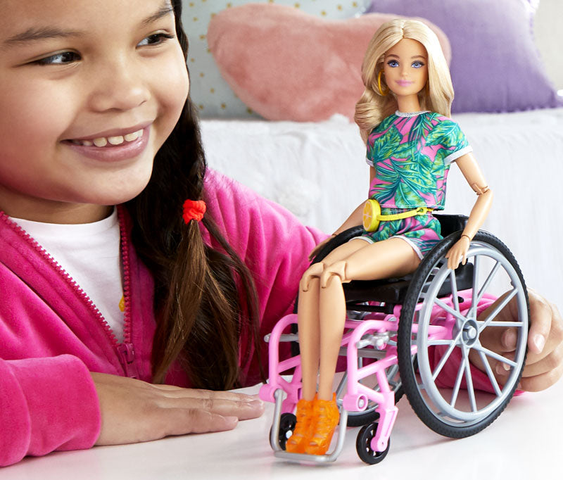 BARBIE WHEELCHAIR DOLL BLONDE