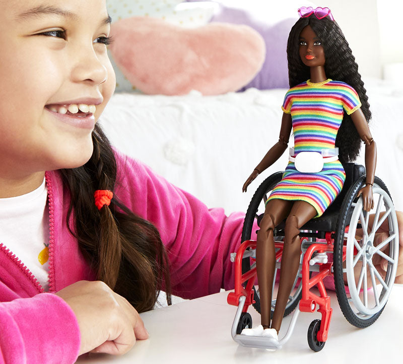 BARBIE WHEELCHAIR DOLL BRUNETTE