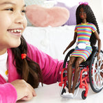 BARBIE WHEELCHAIR DOLL BRUNETTE