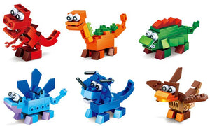 BLOCKS DINOSAUR KIT 6 ASSORTED