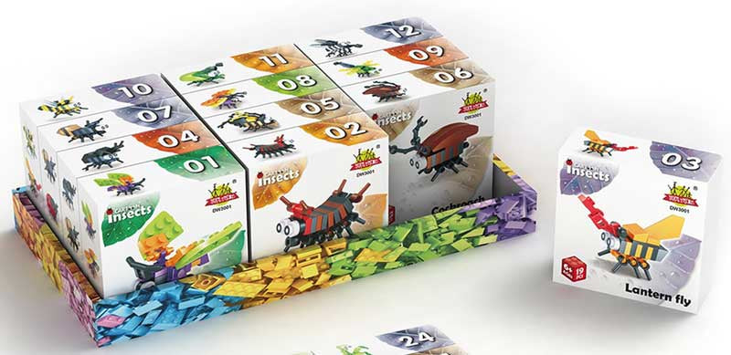 BLOCKS INSECTS KIT 24 ASSORTED