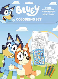 BLUEY COLOURING SET