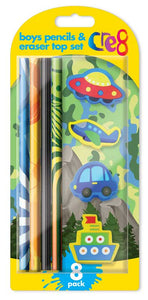 BOYS PENCIL AND ERASER SET