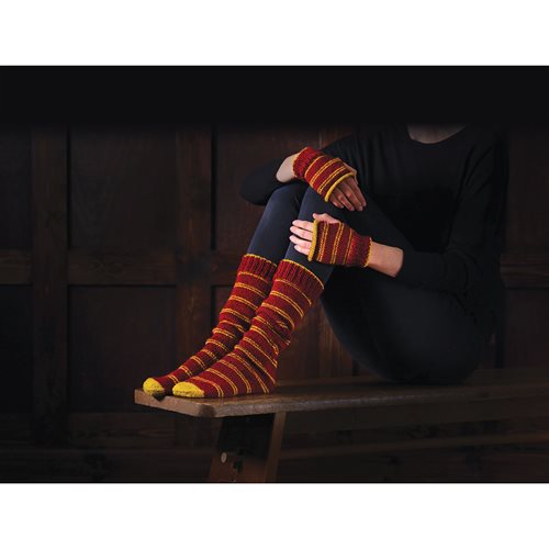 Harry Potter Gryffindor Fingerless Mittens and Slouch Socks Knitting Kit