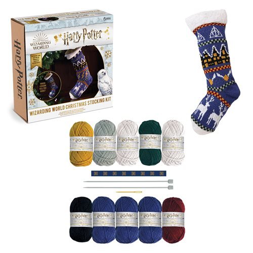 Harry Potter Wizarding World Collection Hogwarts Christmas Stocking Knitting Kit