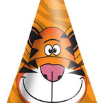 144 HAT CONES - JUNGLE 16.5CM 6 ASSORTED